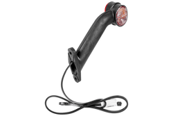 Lampa obrysowa ASPÖCK SUPERPOINT II lewa na gumowym wysięgniku z bocznym przewodem