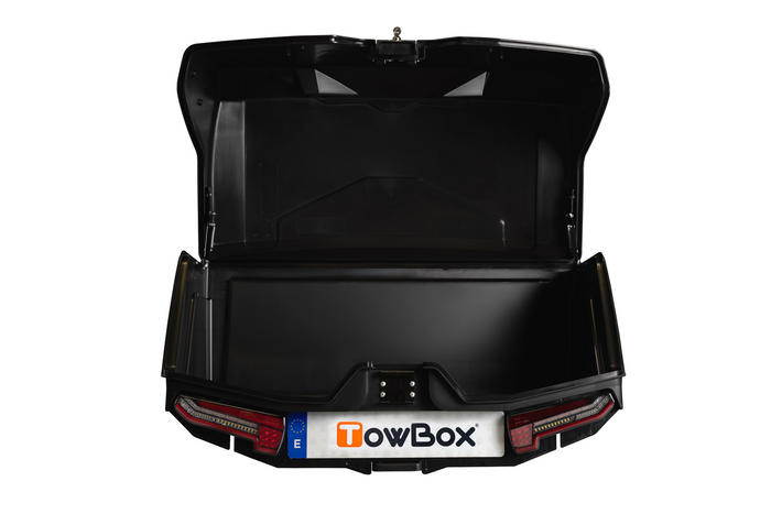 Towbox Alpha urban black - box bagażowy montowany na hak