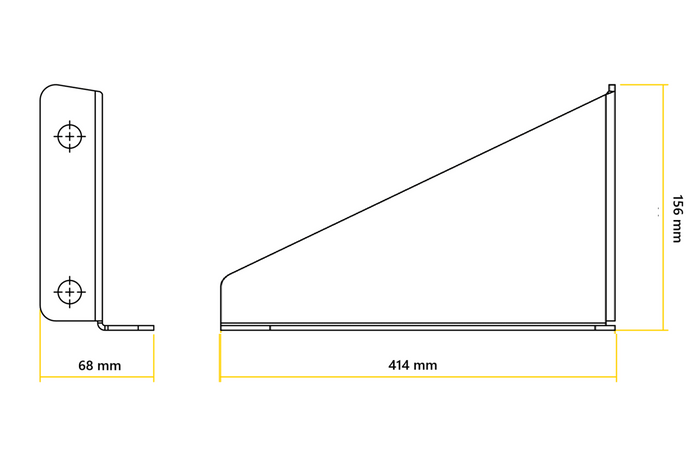 Uchwyty boczne 41,4cm LOKHEN do montażu zbiornika na wodę 30l 2szt