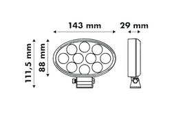 Lampa robocza LED reflektor LAYTZ LY7401 40xLED 4000lm owalna