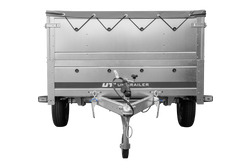 Przyczepka jednoosiowa na resorach 264x125 UNITRAILER GARDEN 264/R KIPP z burtami BIS, stelażem H-0 i plandeką szarą