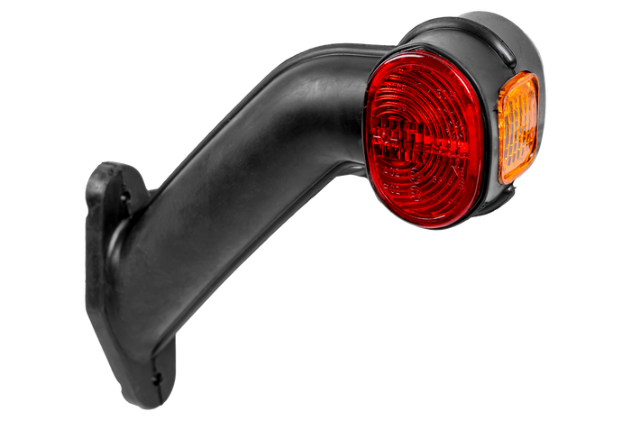 Lampy obrysowe ASPÖCK SUPERPOINT II lewa+prawa na gumowym wysięgniku z bocznym przewodem