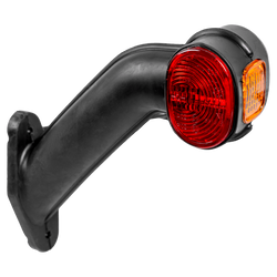Lampa obrysowa ASPÖCK SUPERPOINT II prawa na gumowym wysięgniku z bocznym przewodem