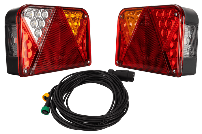 Lampy tylne DOBPLAST DPT35 LED + wiązka MANTES 7m 7-PIN