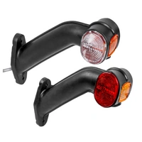 Lampy obrysowe ASPÖCK SUPERPOINT II lewa+prawa na gumowym wysięgniku z bocznym przewodem